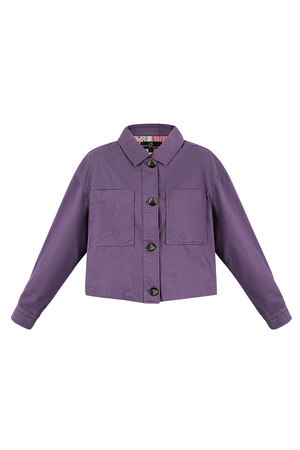 Cropped jacket - purple h5 