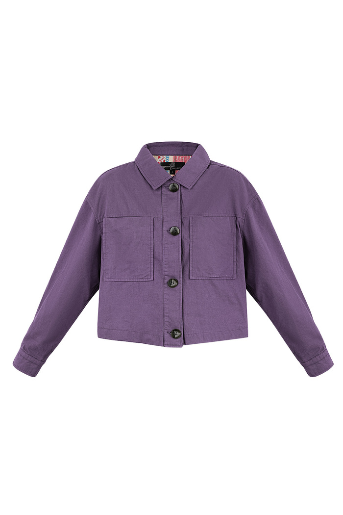 Cropped jacket - purple 