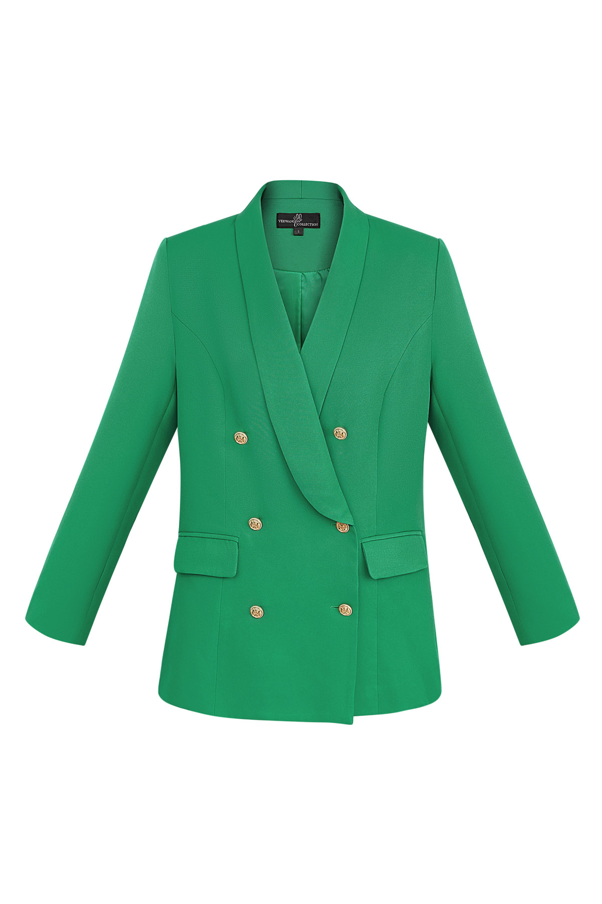 Oversized blazer Gold Color buttons - green 2