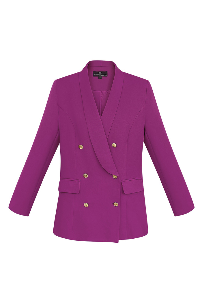 Oversized blazer gold buttons - lilac 