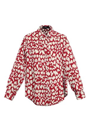 Blouse panther print red h5 