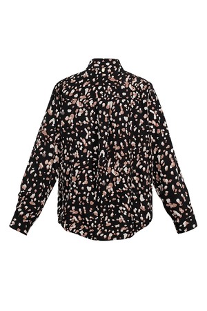 Blusa estampado leopardo negra multi h5 Imagen5