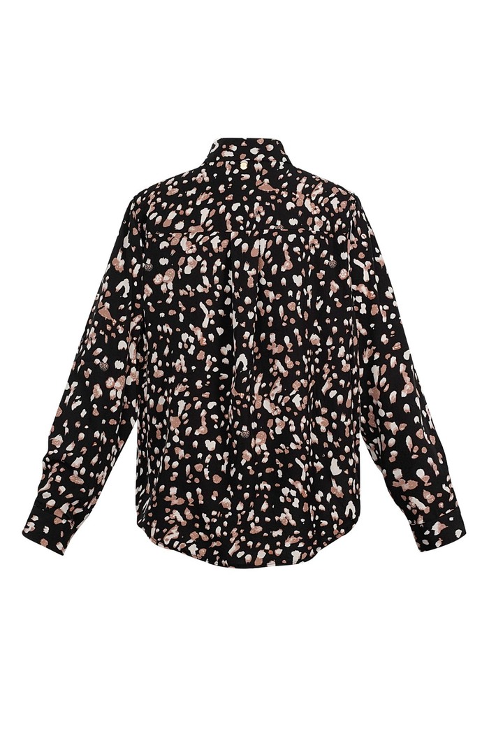 Blusa estampado leopardo negra multi Imagen5