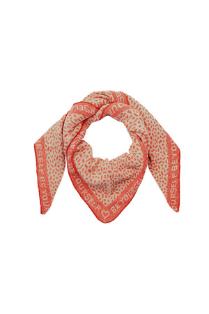 Colorful pointed scarf with text - orange h5 