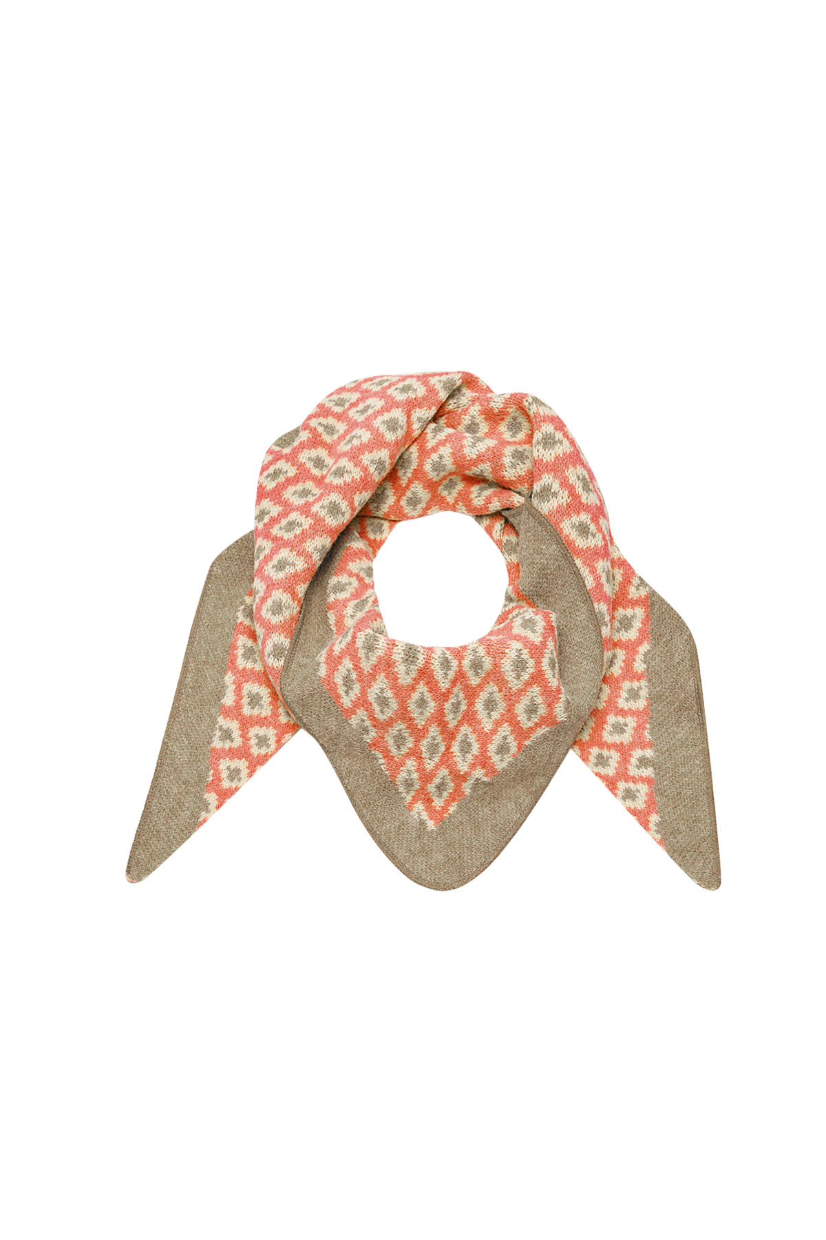 Autumn/winter printed scarf - coral h5 