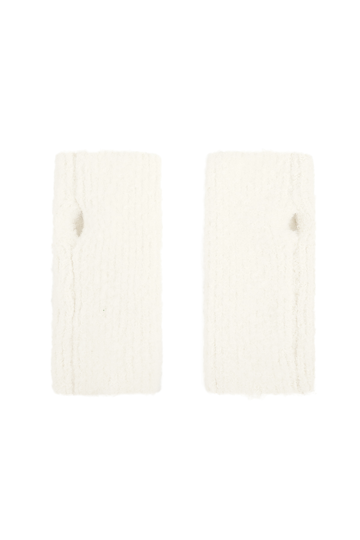 Gloves with hole - white 2