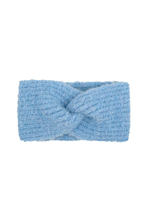 Knitted head warmer basic - blue h5 