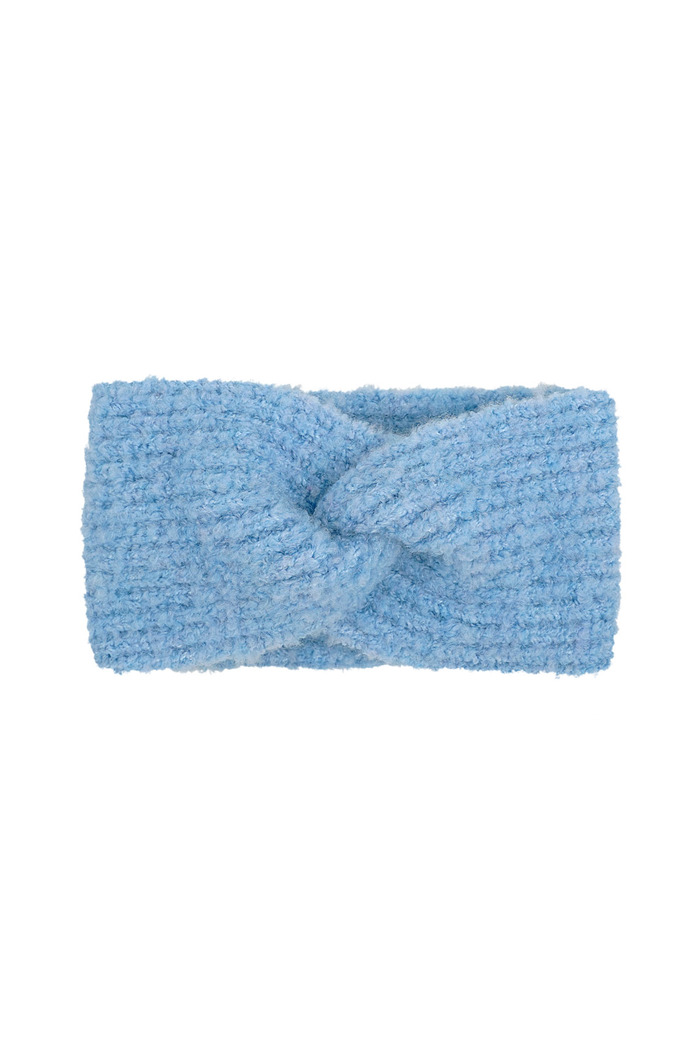 Knitted head warmer basic - blue 