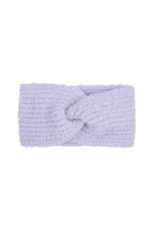 Knitted head warmer basic - lilac h5 