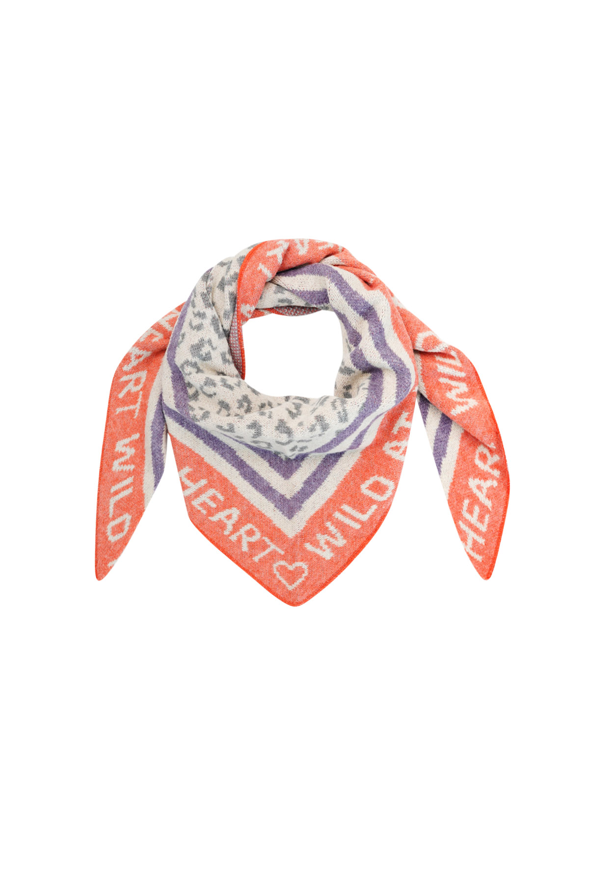 Bufanda corazones salvajes - beige