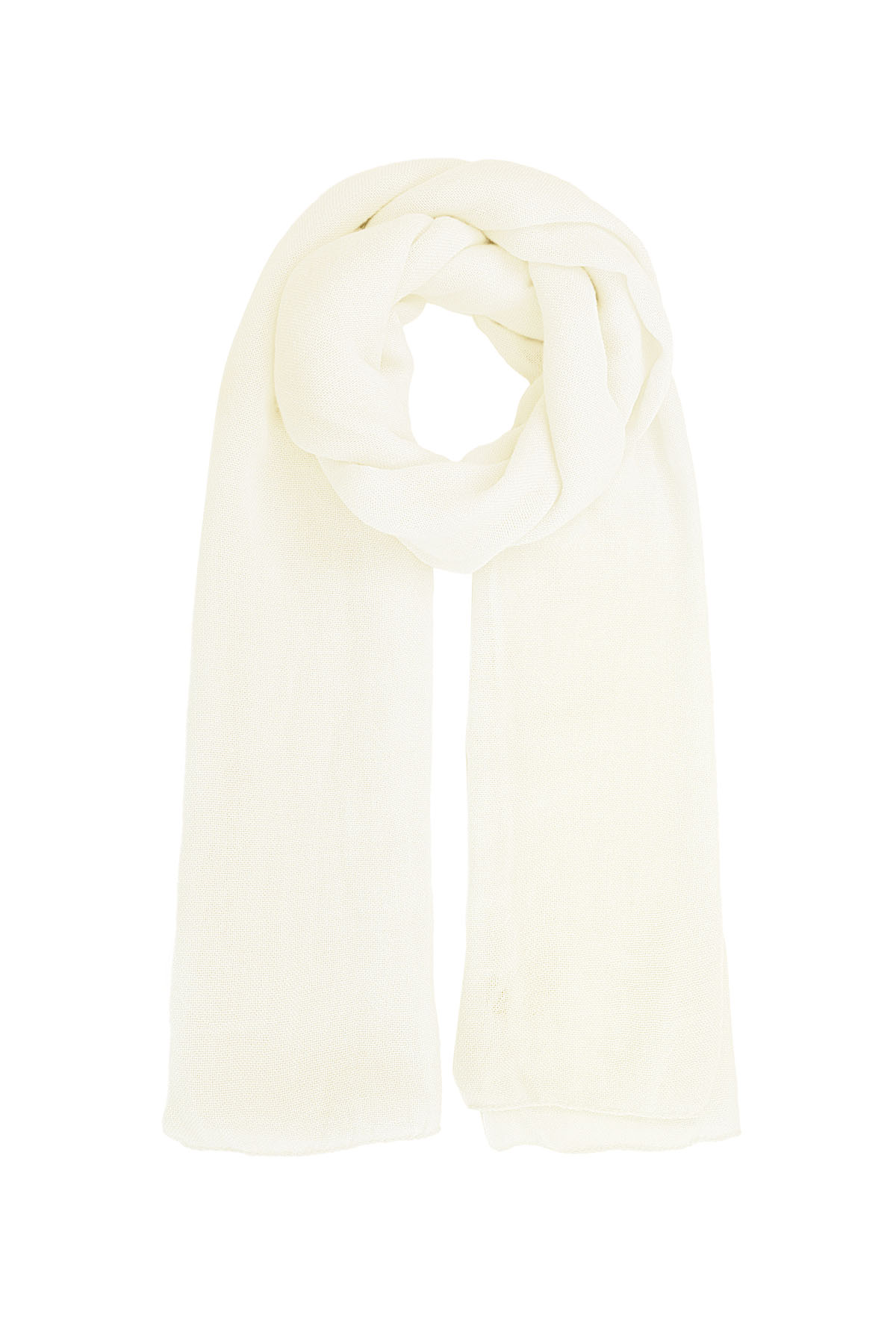 Sjaal effen kleur - wit h5 
