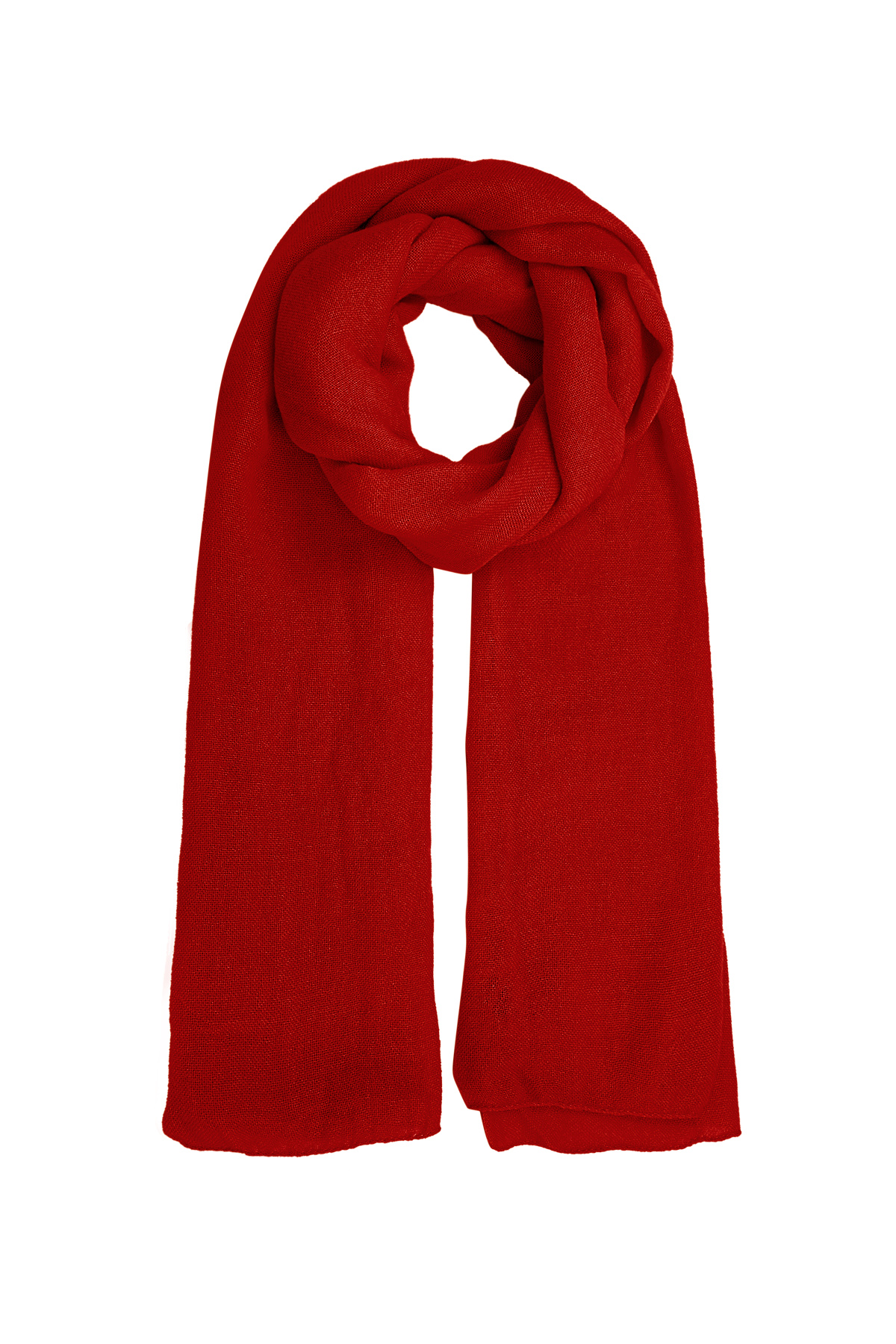 Scarf solid color - red