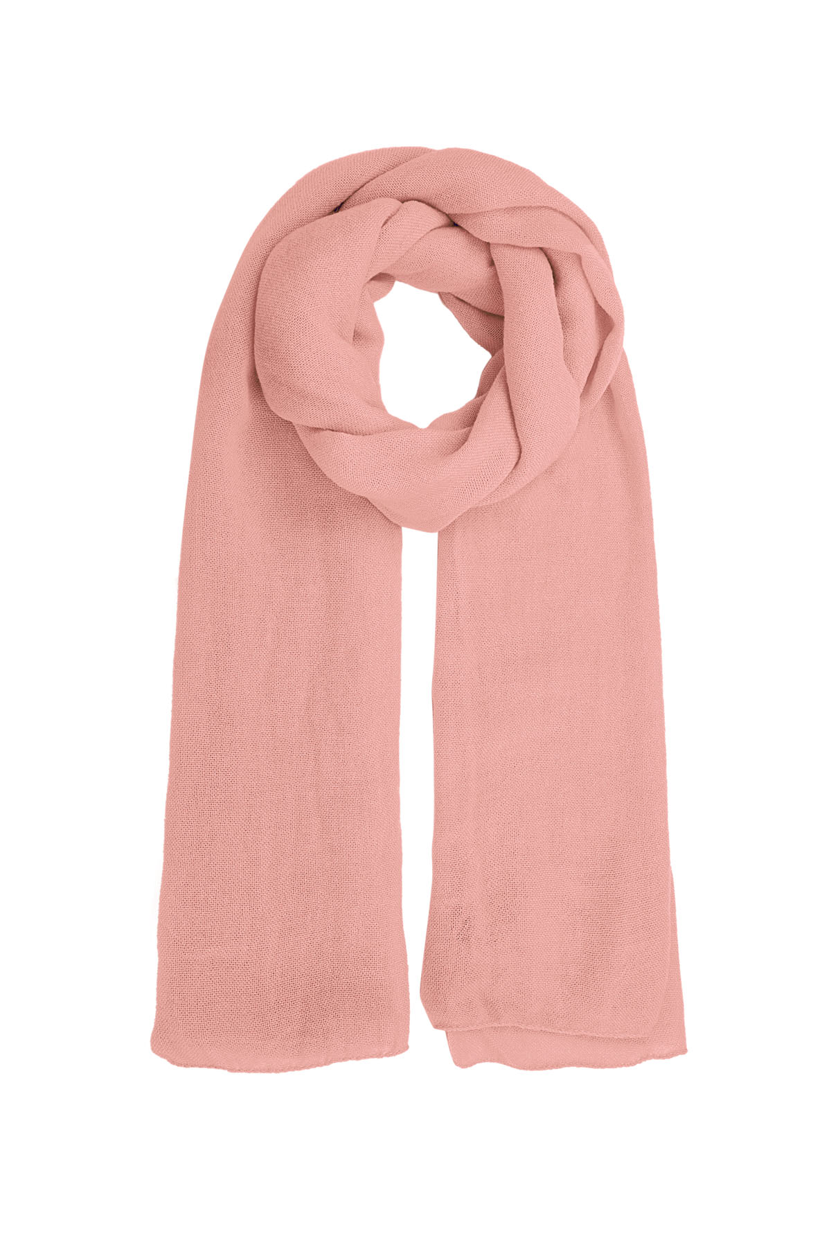 Scarf solid color - coral pink