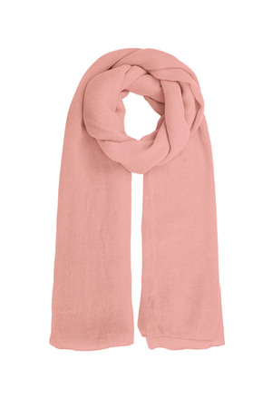 Sjaal effen kleur - koraal roze h5 