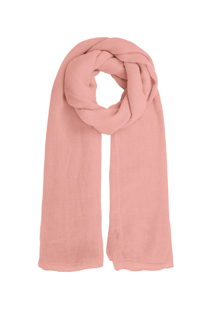 Sjaal effen kleur - koraal roze 