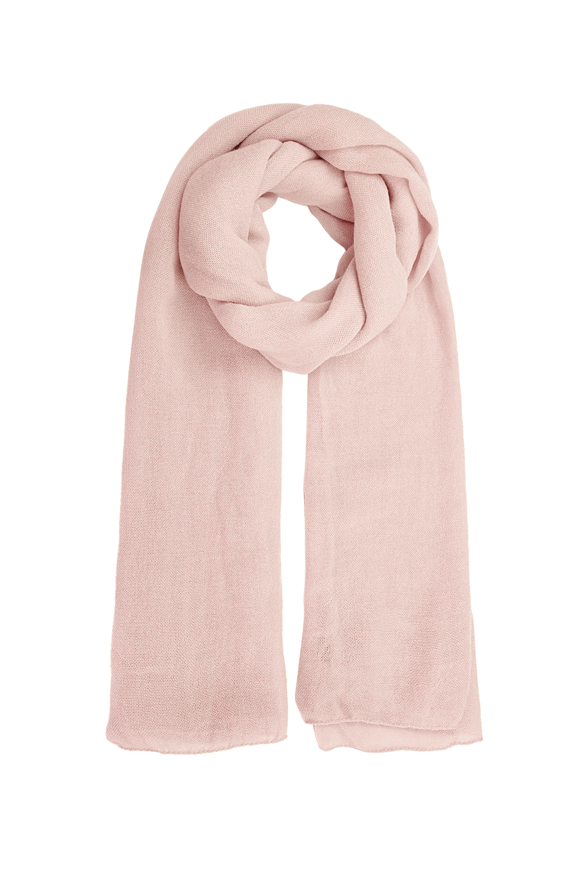Scarf solid color - pastel pink