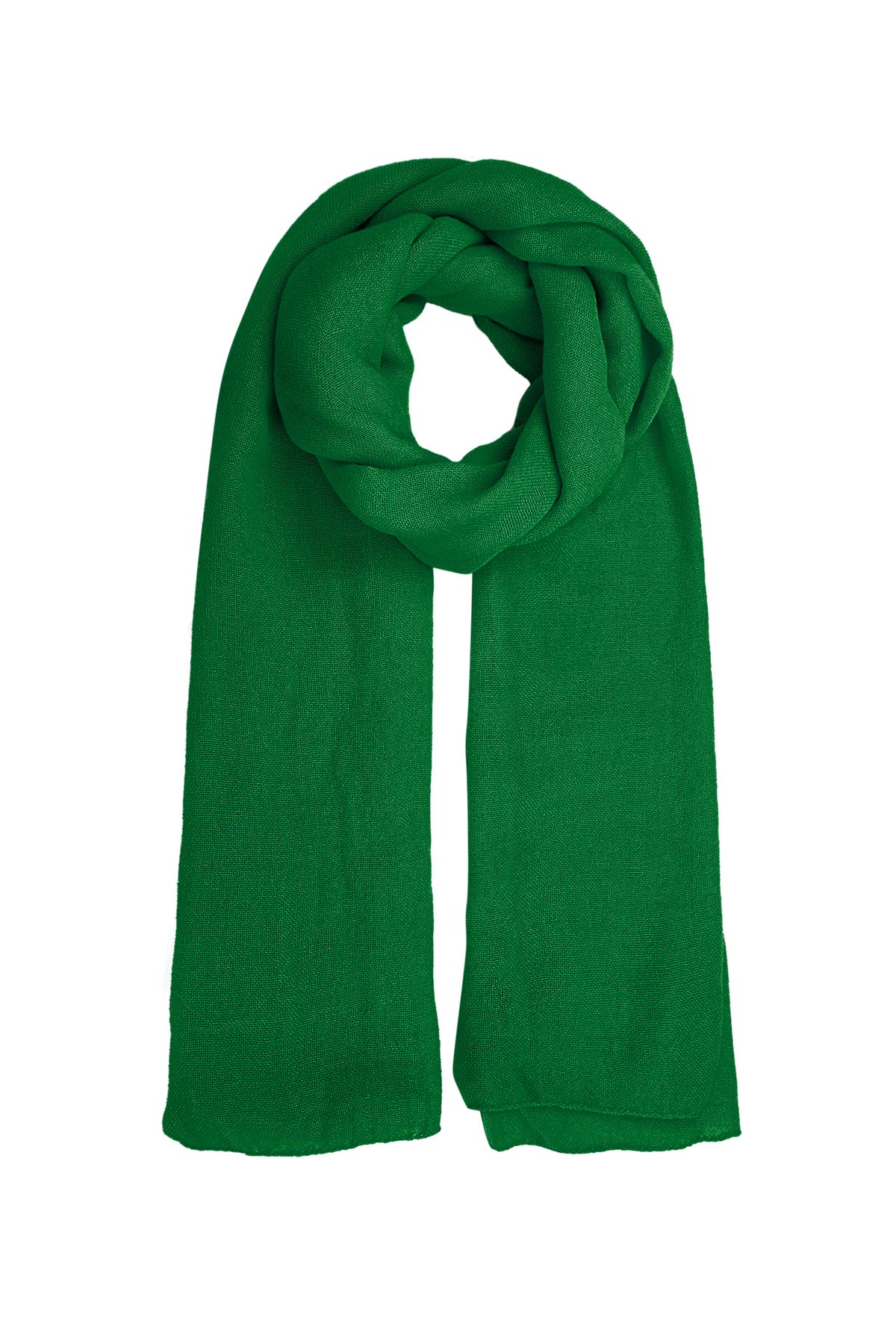 Sjaal effen kleur - pauw groen