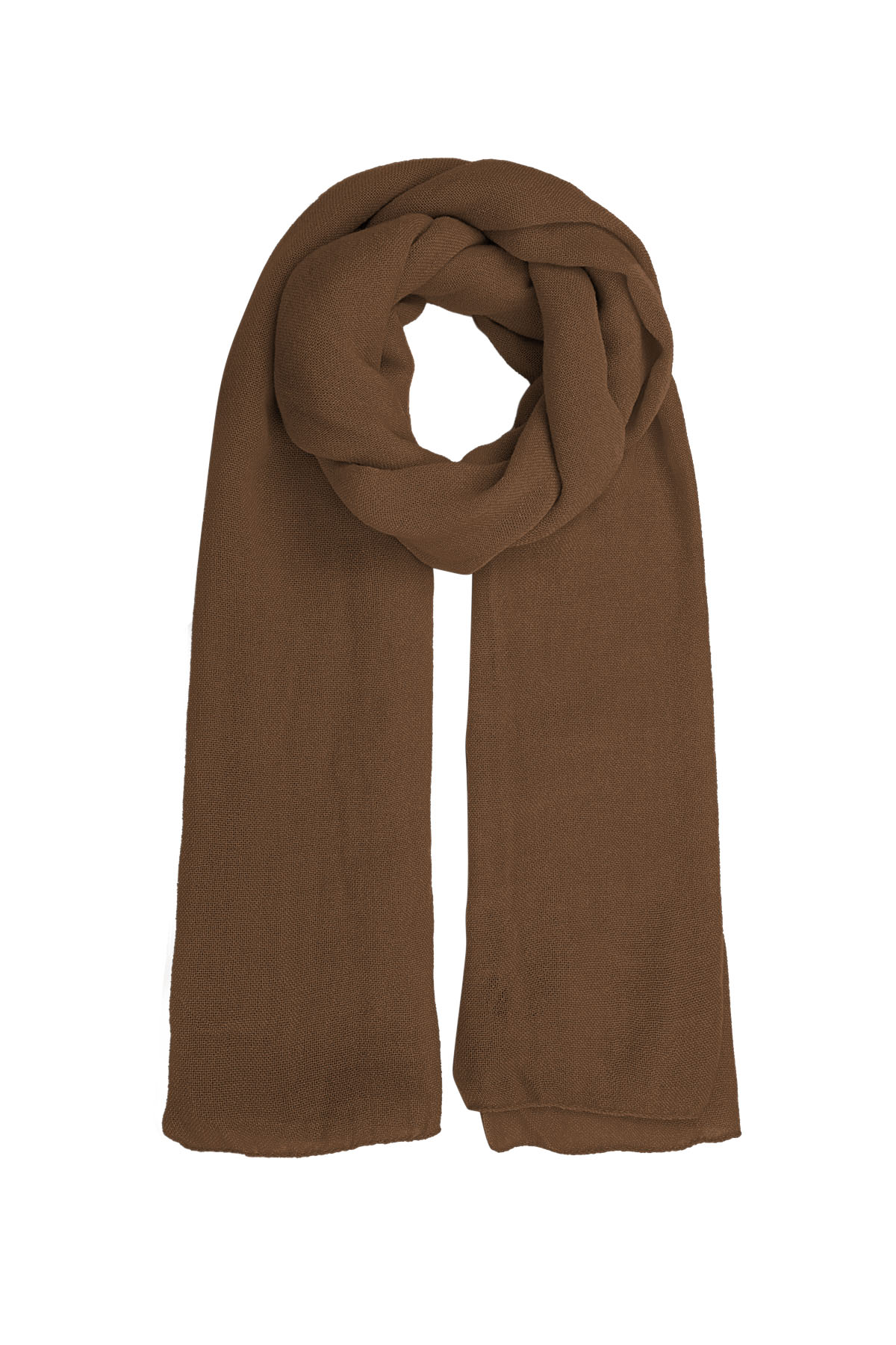 Sjaal effen kleur - bruin h5 