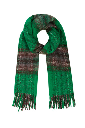 Sjaal kleurrijk streep detail - groen h5 