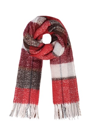 Sjaal gekleurde vlakken - rood h5 