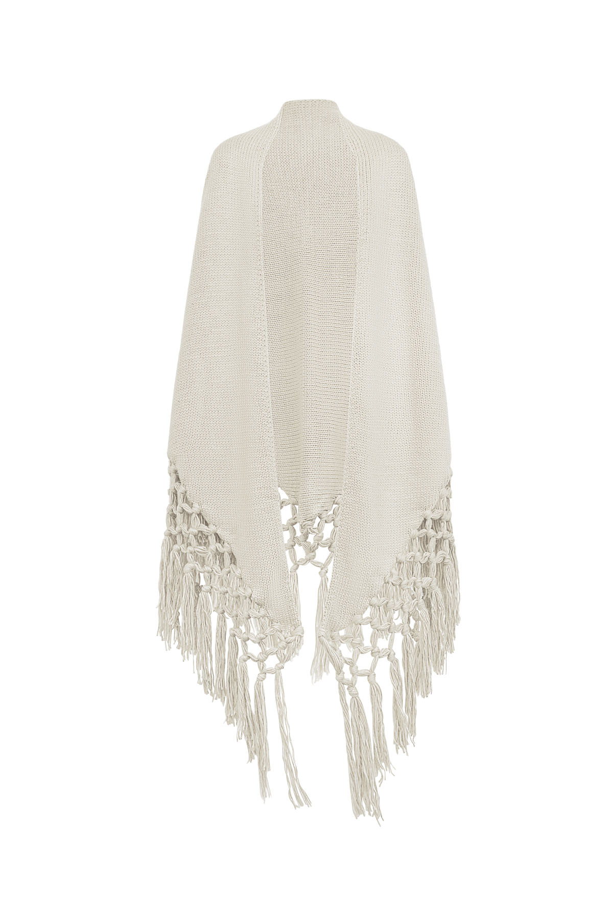 Shawl with strings - white h5 