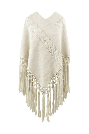 Poncho with strings - white h5 