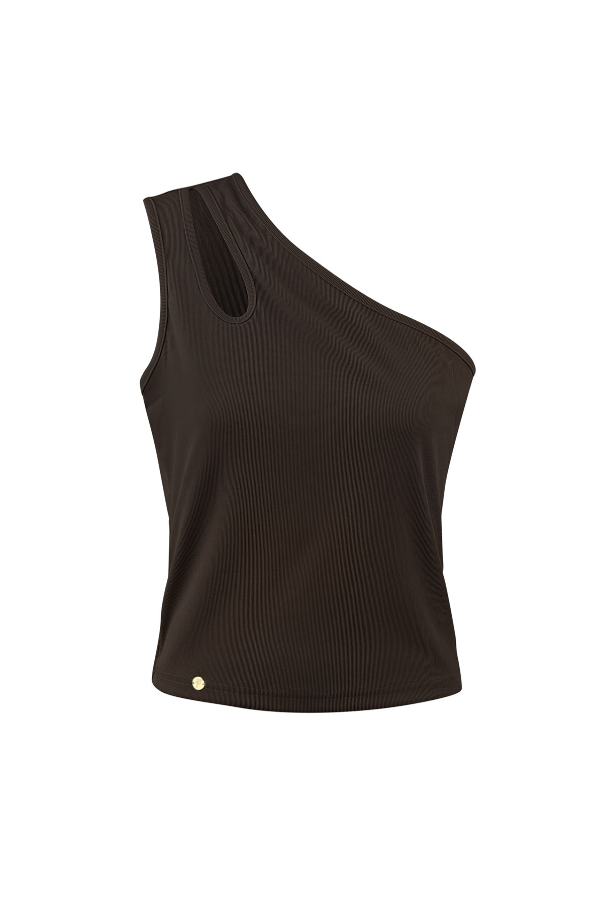 One shoulder top - brown - L 2