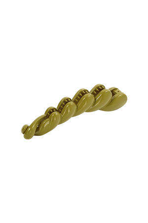 Hair clip braid - green h5 