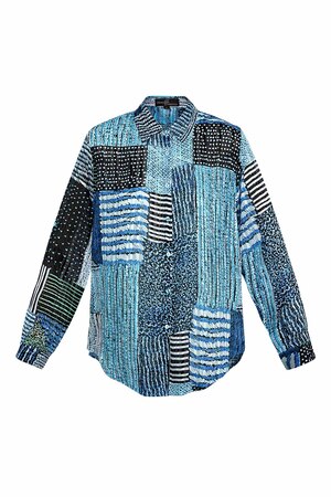 Blusa over the top stampa blu h5 