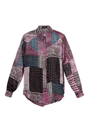 Blusa over the top stampa rosa h5 