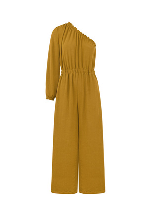 Jumpsuit one-shoulder - mustard yellow h5 