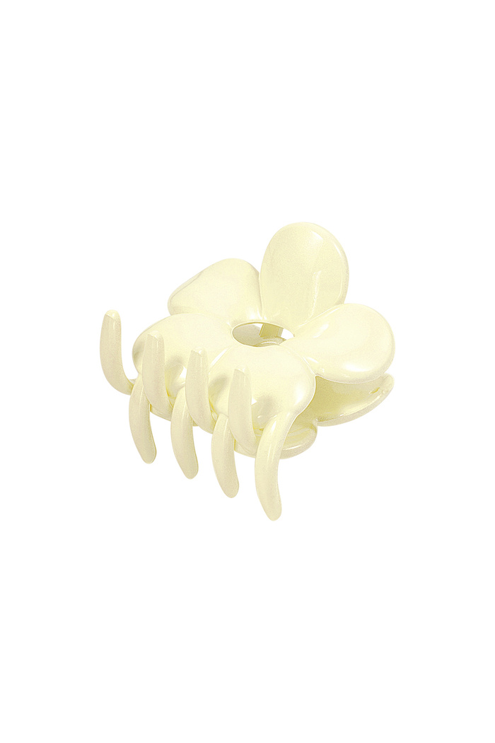 Hair clip flower - cream 