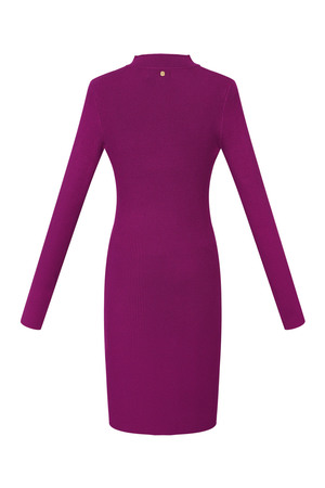 Midi dress with zipper - purple h5 Picture7