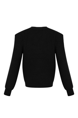 Pull tricoté col V - noir h5 Image8
