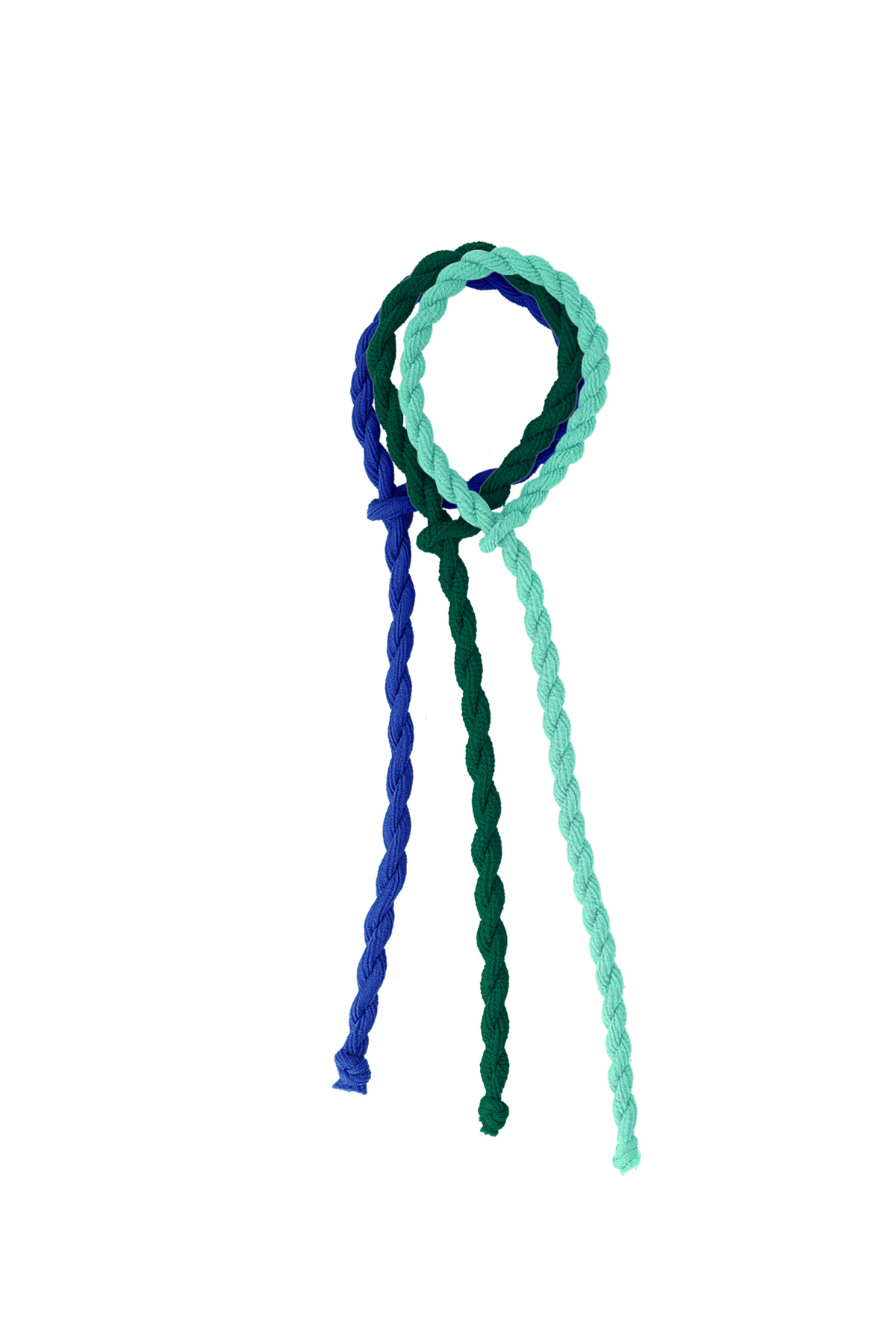 Twisted hair elastic - blue & green 