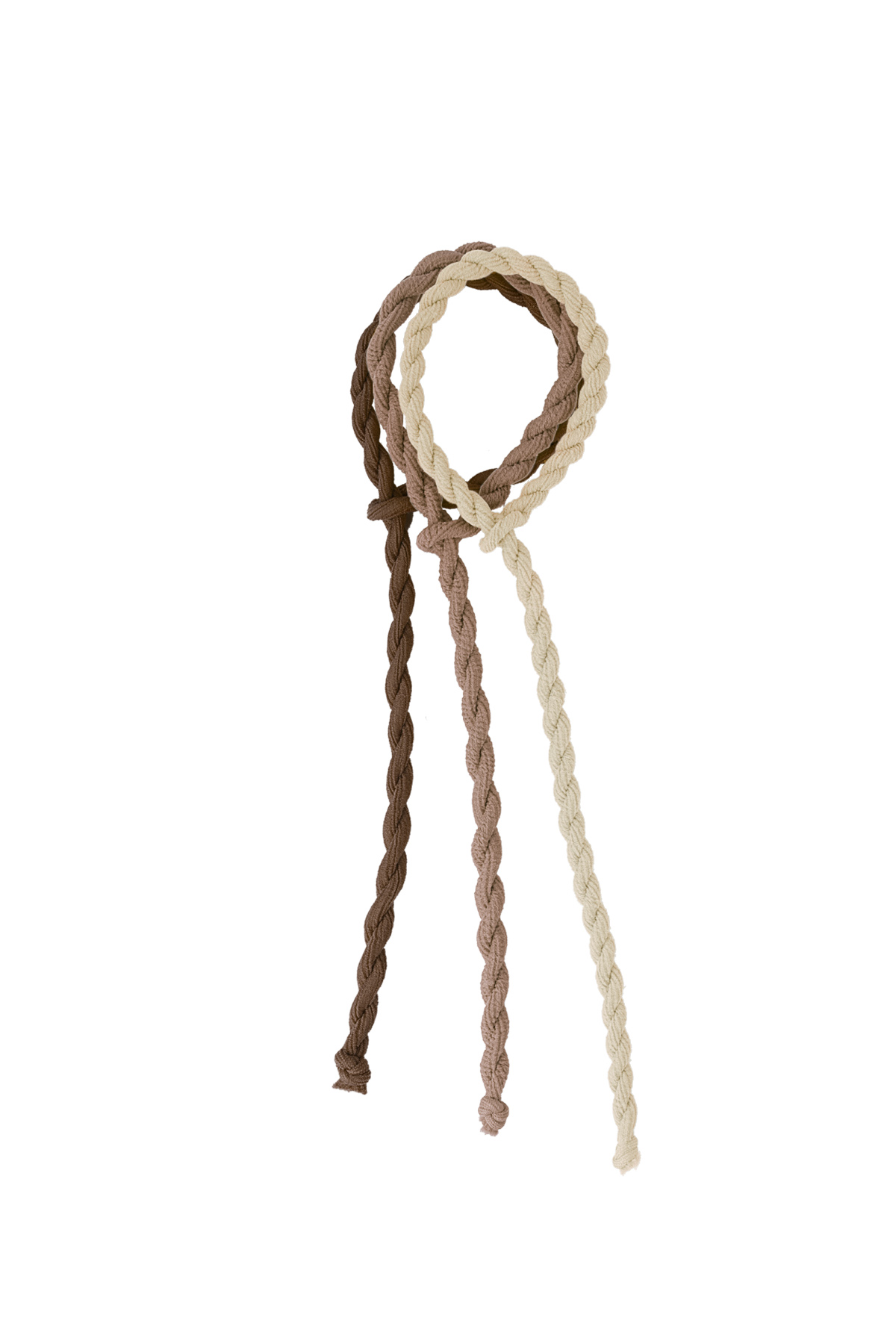 Twisted hair elastic - brown multi 2