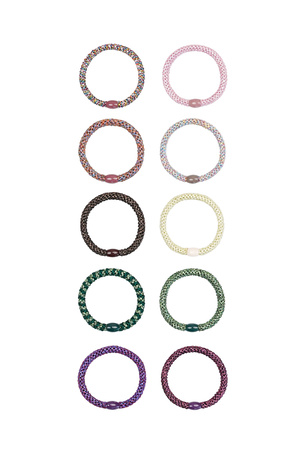 Coffret bracelets élastiques cheveux automne - multi h5 