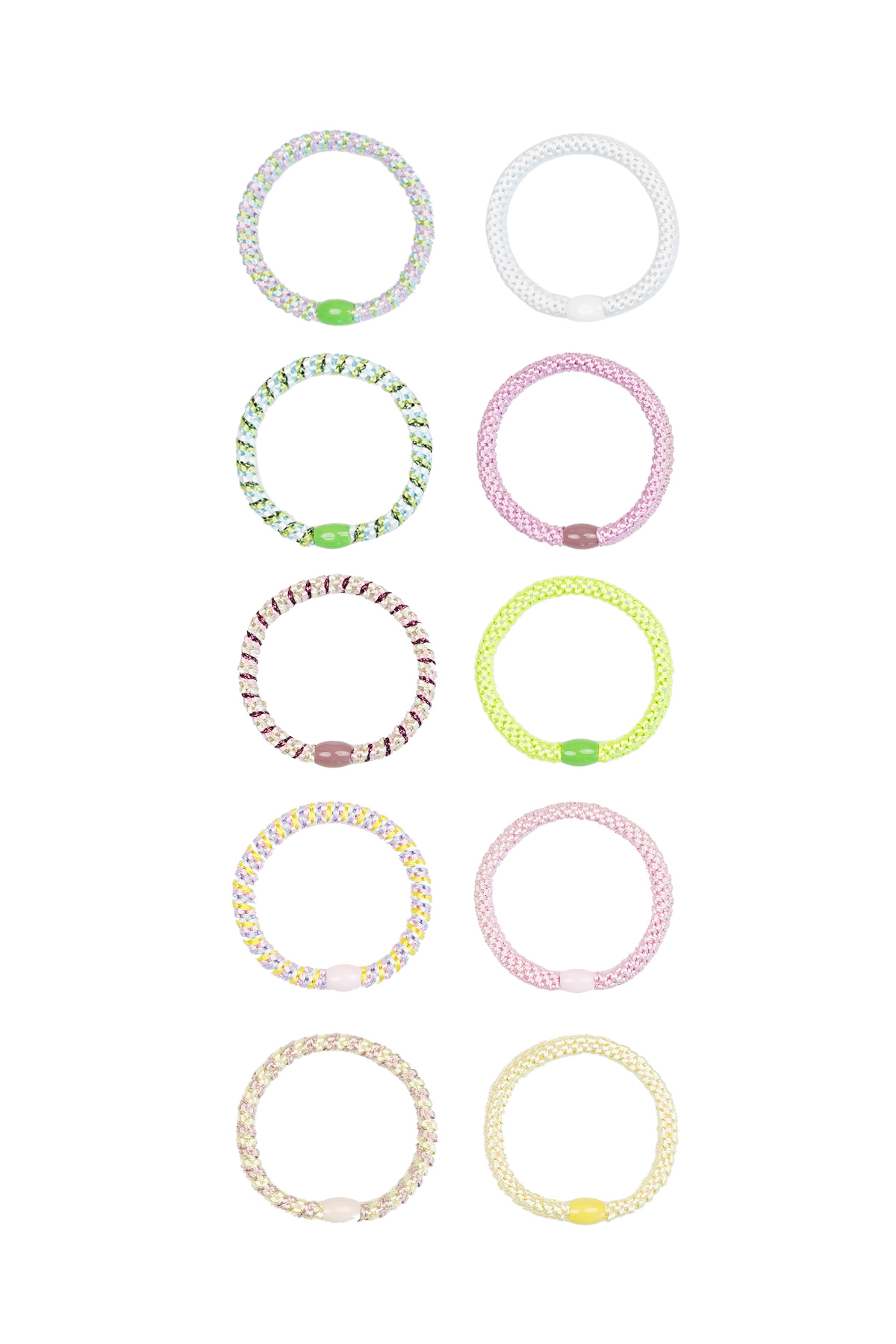 Hair elastic bracelets box assorted - multi