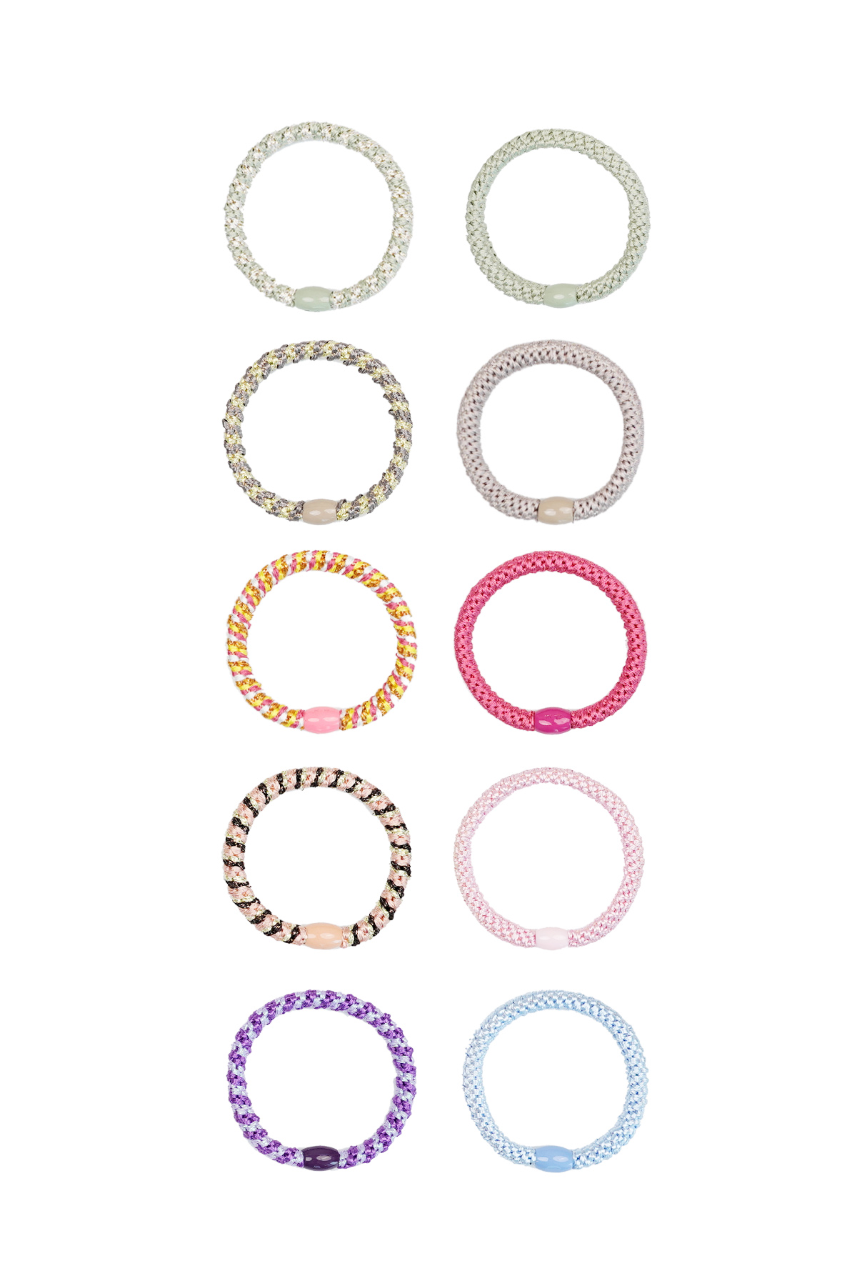 Hair elastic bracelets box mixed - multi