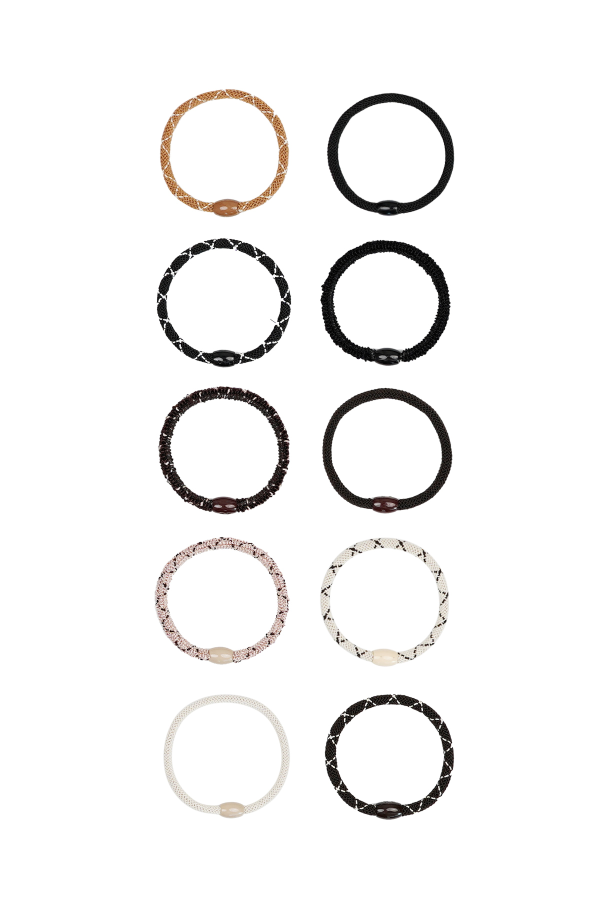 Hair elastic bracelets box basic colors - multi