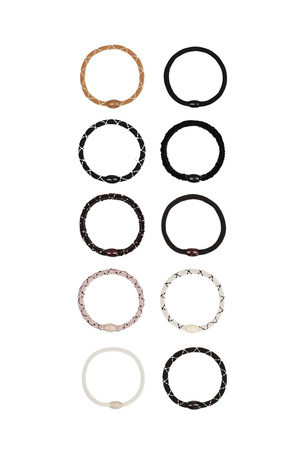 Hair elastic bracelets box basic colors - multi h5 