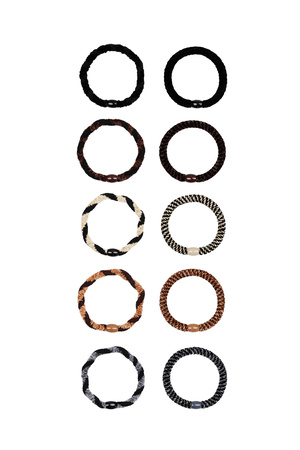 Coffret bracelets élastiques cheveux automne foncé - multi h5 