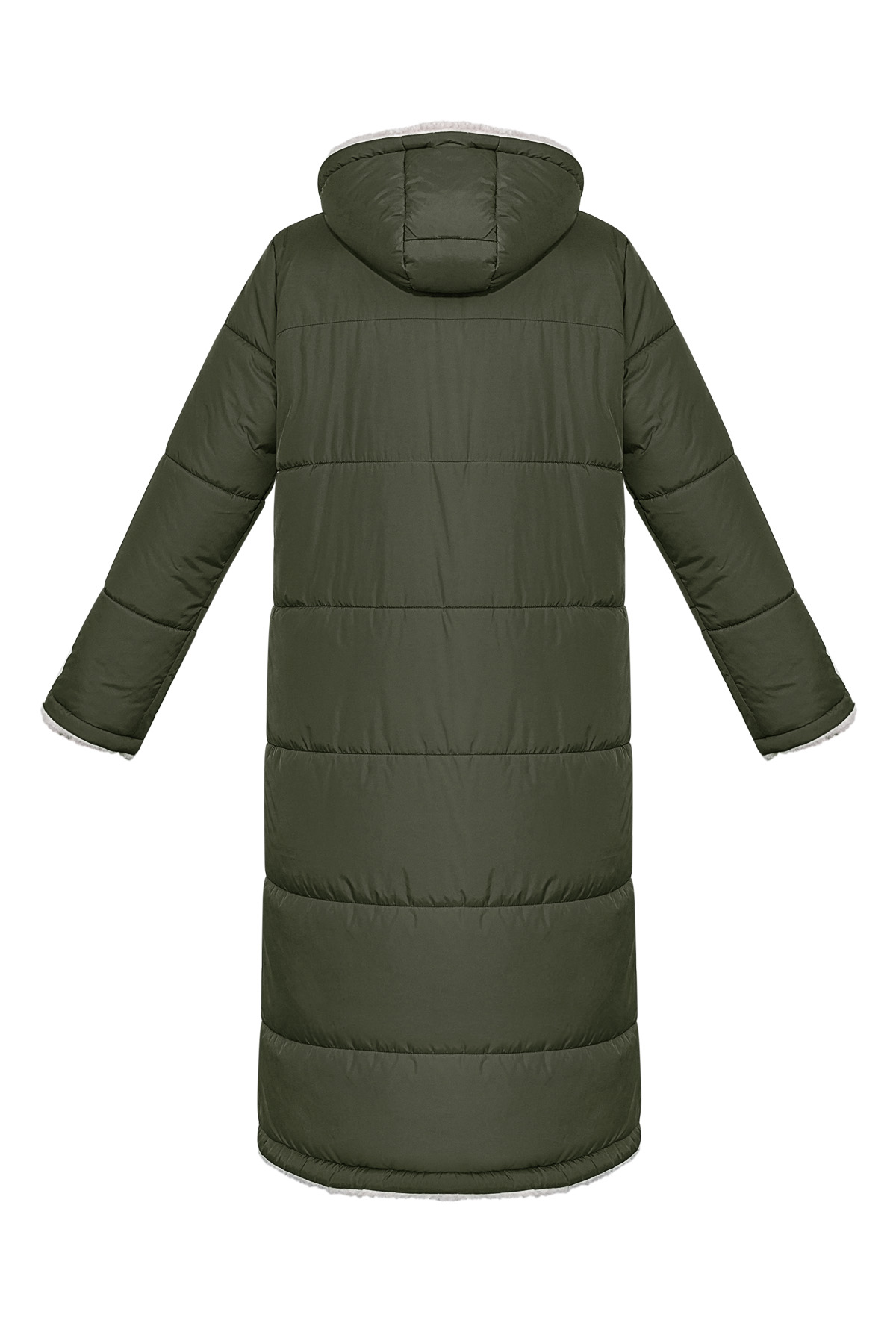 Cappotto lungo in nylon - Verde - L h5 Immagine7