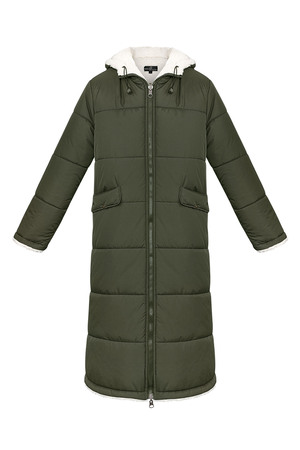 Manteau long en nylon - Vert - S h5 
