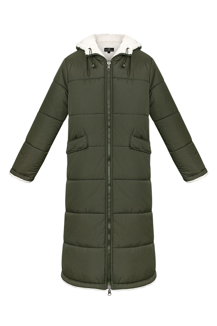 Manteau long en nylon - Vert - S 