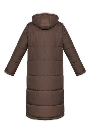 Nylon long coat - Brown - L h5 Picture7
