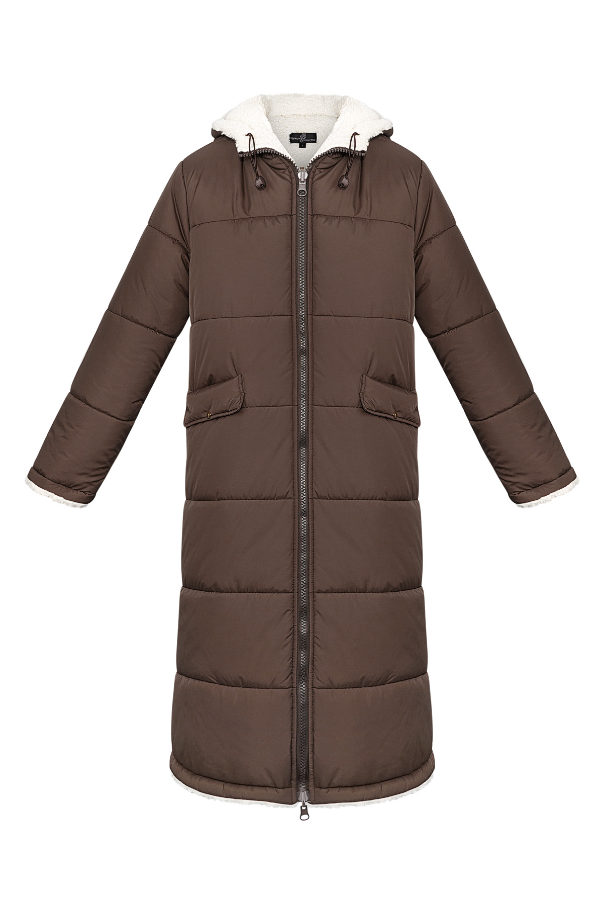 Nylon long coat - Brown - S