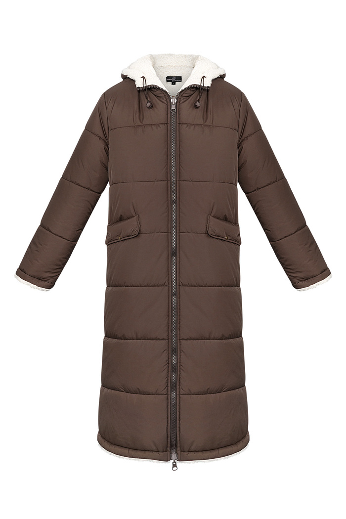 Nylon long coat - Brown - L 