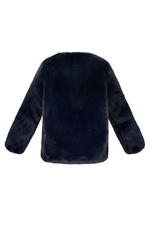 Faux fur jas - donkerblauw h5 Afbeelding7