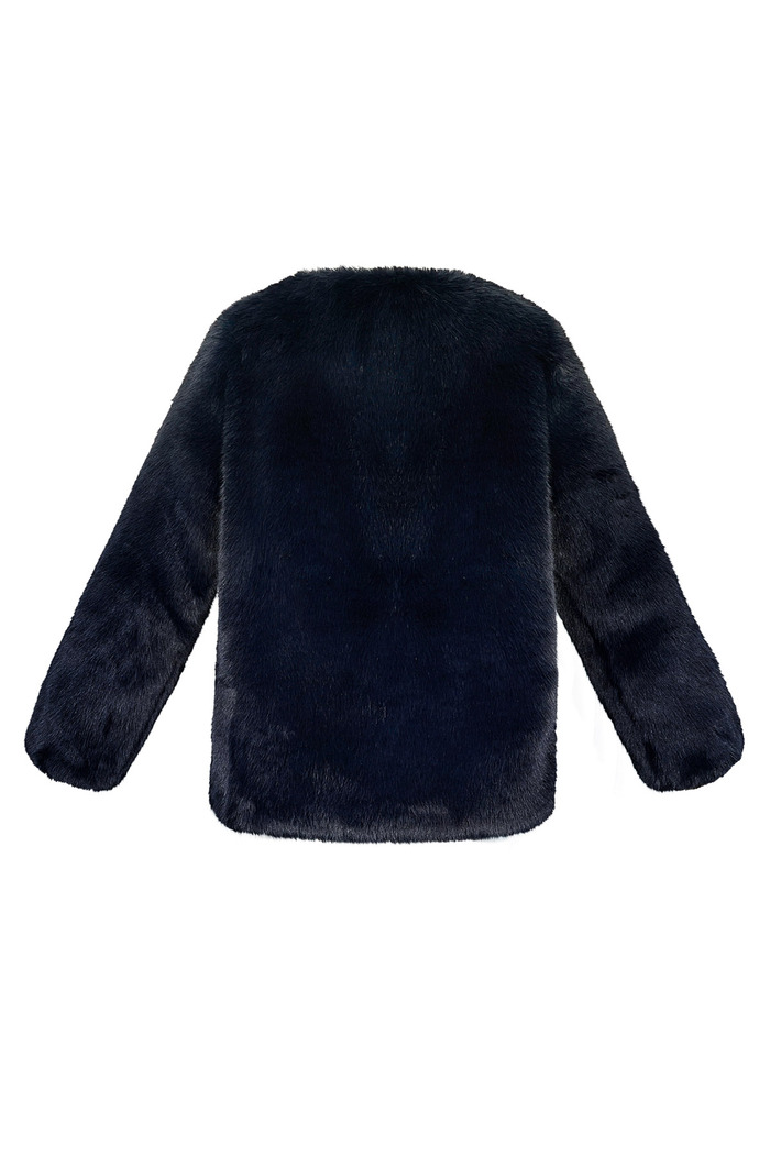 Cappotto in pelliccia sintetica - blu scuro Immagine7